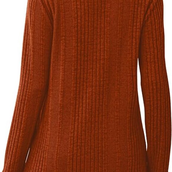 Womens Long Sleeve V Neck Top Tunic Lightweight Casual Fall Winter Shirt - Picture 2 of 4